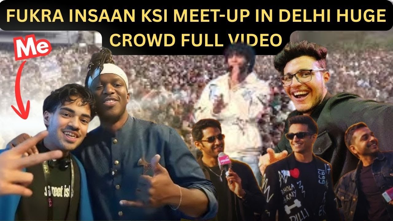 🔥 Fukra Insaan Meetup in Pitampura Delhi | KSI, MrBeast Friends, Deji & Full Fun! 🎉
