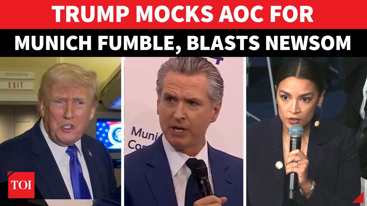 Trump Unloads On AOC, Newsom After Munich Bashing; 'These Incompetent People Insulted Our Country'