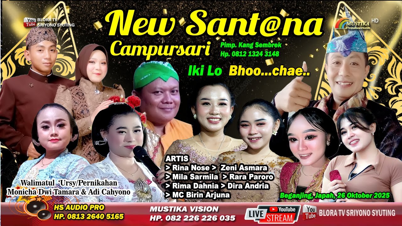 #livestreaming NEW SANTANA // PERNIKAHAN ADI & MONICHA // BEGANJING JAPAH  26 10 2025 // HS AUDIO