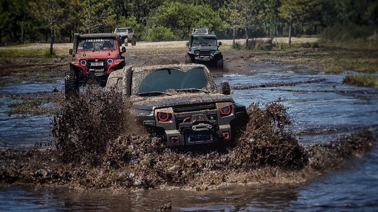 Trilha no TUIA Encerramento Detonados 4x4 Tramandai RS Troller 6 cilindros tudo que da 