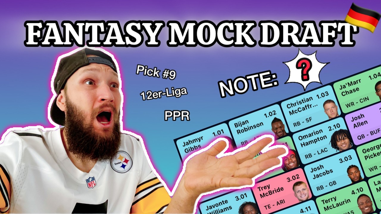 Mein ERSTER Fantasy Football Mock Draft 2026 - OHNE Vorbereitung! (deutsch)