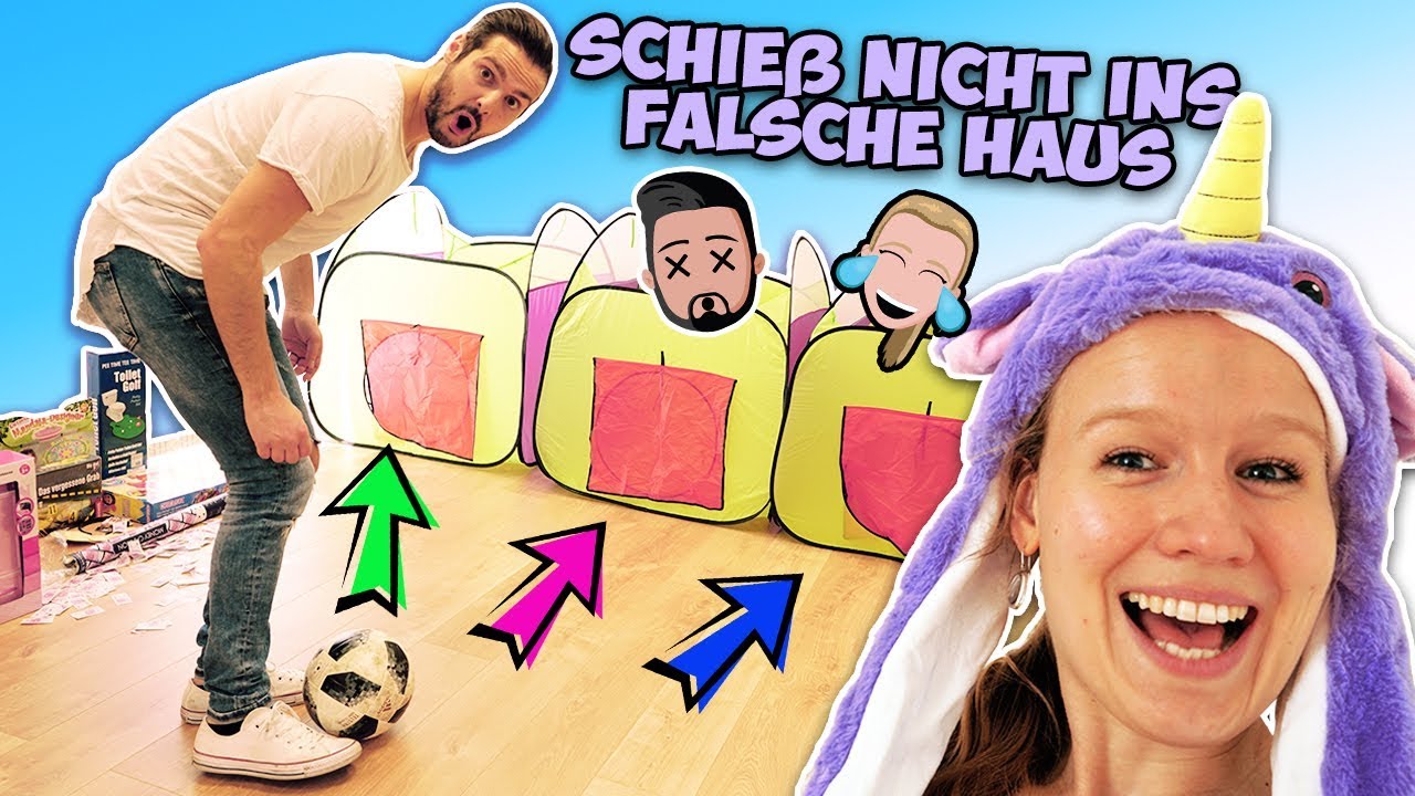 SCHIEß NICHT INS FALSCHE HAUS CHALLENGE! Kaan VS. Kathi schießen um HEFTIGE Preise! *SPANNEND*