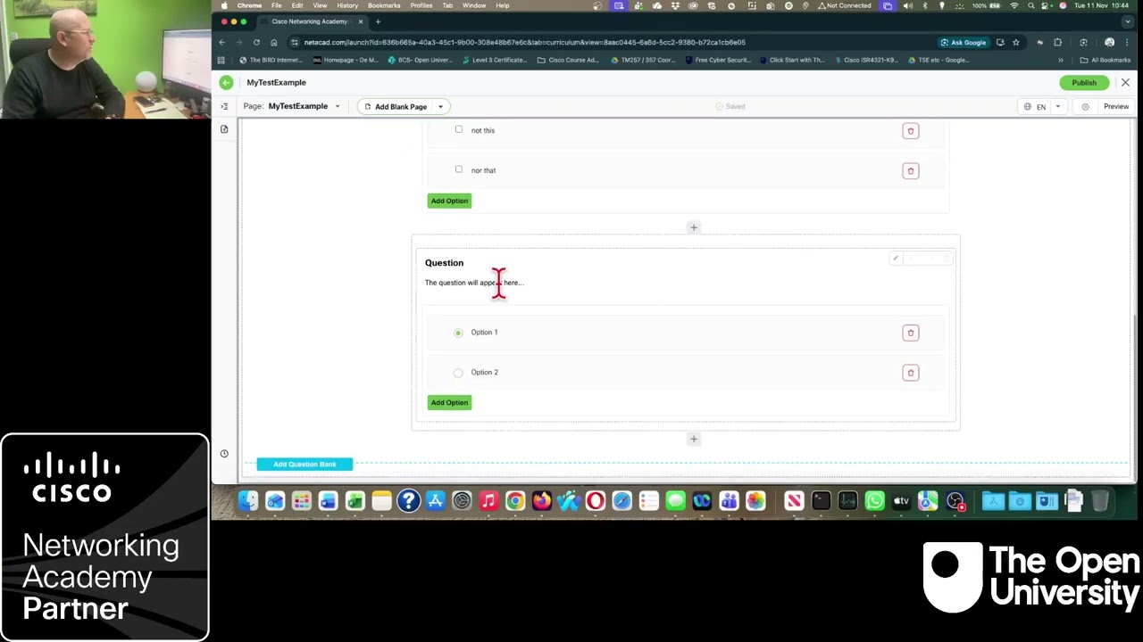 Creating Assessment on NetAcad 01