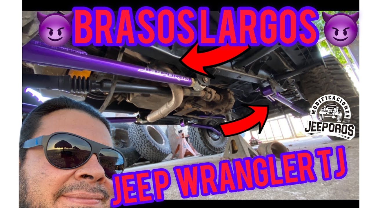 ✅Jeep Wrangler TJ (97-06)🚨le Fabricamos Brasos Largos JeePoros🔥,🫵🏻 Mira como se conduce😱😱😱