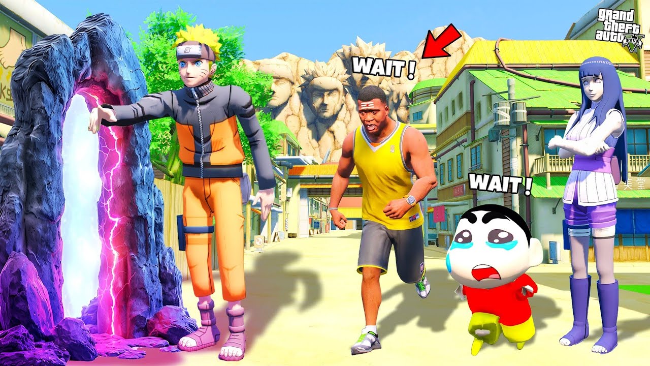 Franklin Vs Naruto In Naruto World Shinchan Become a Ninja in GTA 5