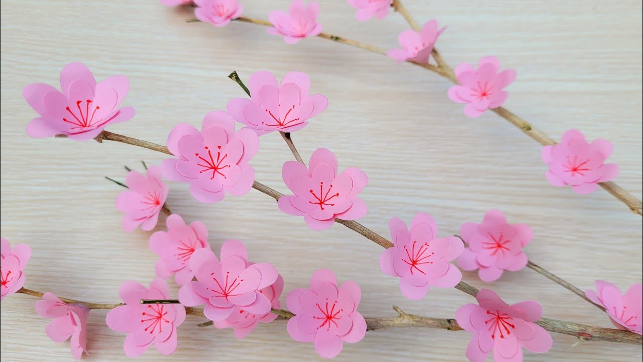 Cách Làm Hoa Đào Bằng Giấy |Paper Flower