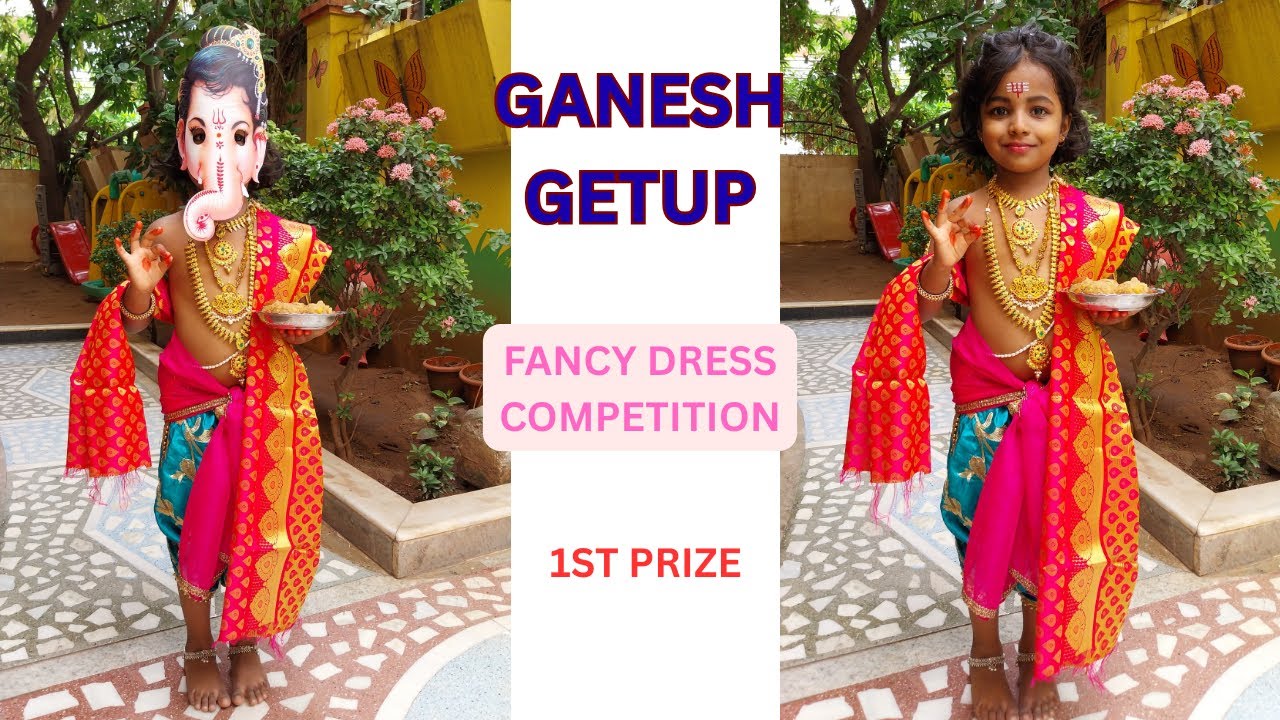 ganesh getup | ganesh chaturthi getup | ganesh costume | ganapathi fancy dress | ganapati making