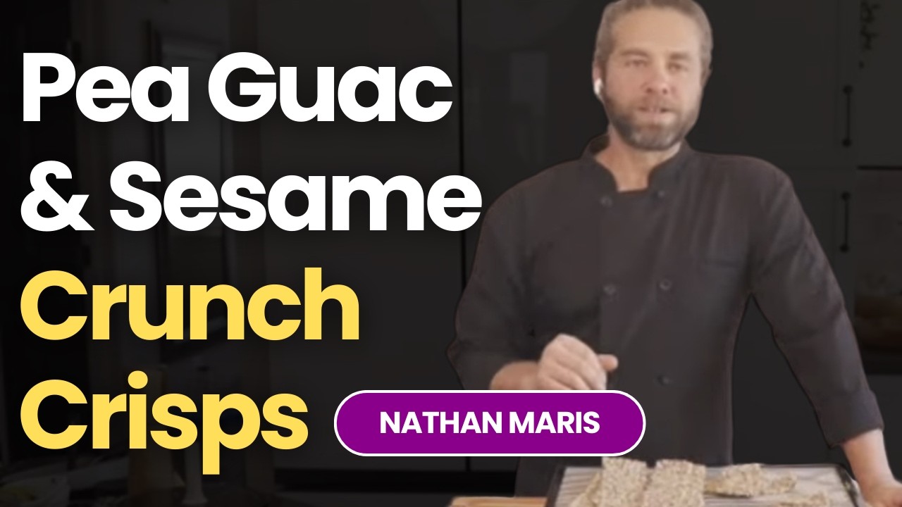 Pea Guac & Sesame Crunch Crisps (Raw, Vegan and Oil-Free) with Nate Maris
