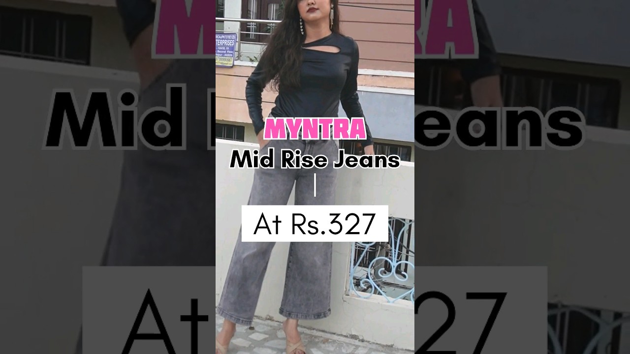 Myntra Best Quality Mid Rise Jeans At Just Rs.327🤩Link In Pinned Comment #youtubeshorts #myntrajeans