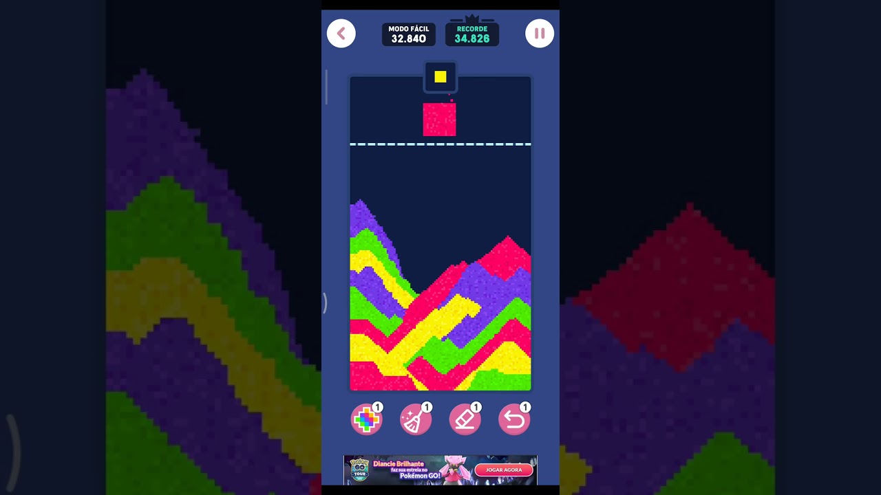 Tetris de areia primeiro vez no jogo