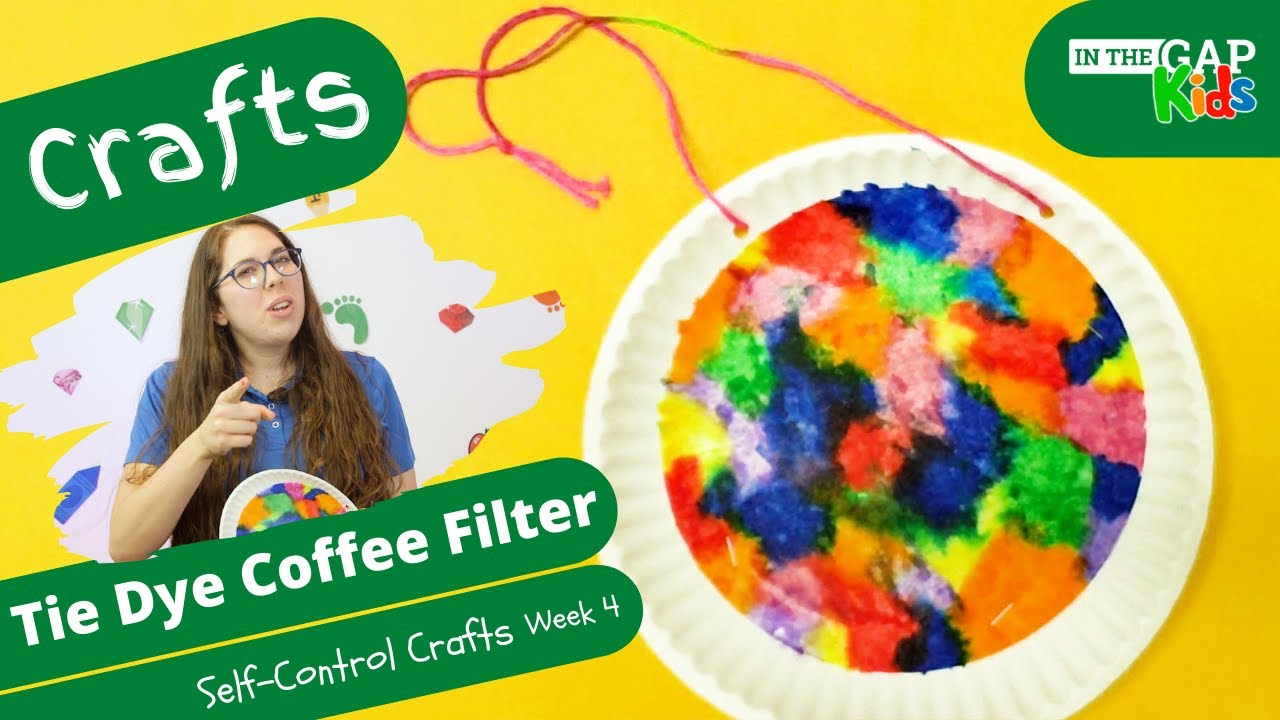 Tie Dye Coffee Filter | Sunday School Bible Crafts for Kids | Self Control for Kids (Week 4)