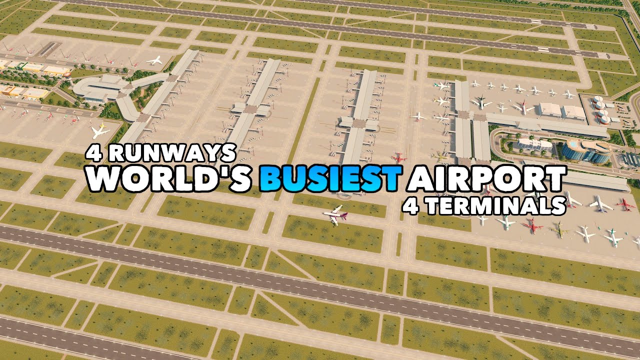 Building the Busiest Airport in the World -Atlanta International Airport| No Mods | Cities: Skylines