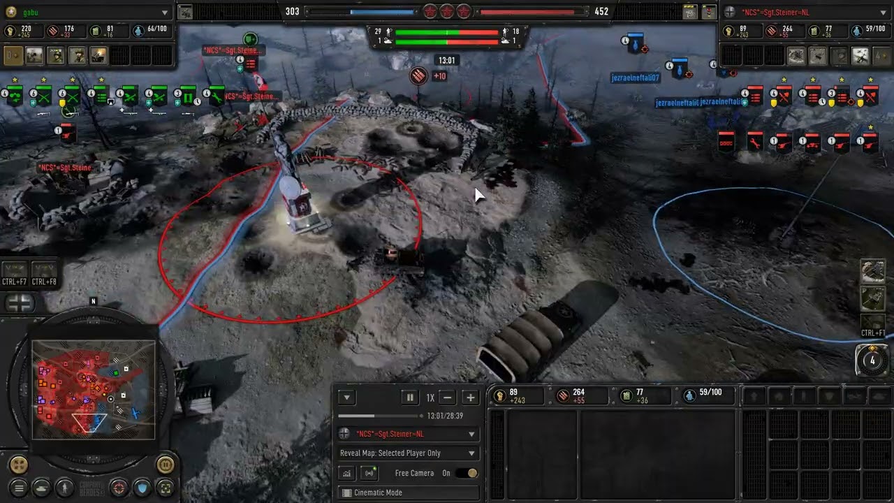 Company of Heroes 3 4v4 Winter Line Ez Victory Luftwaffe Flak Perimeter GG