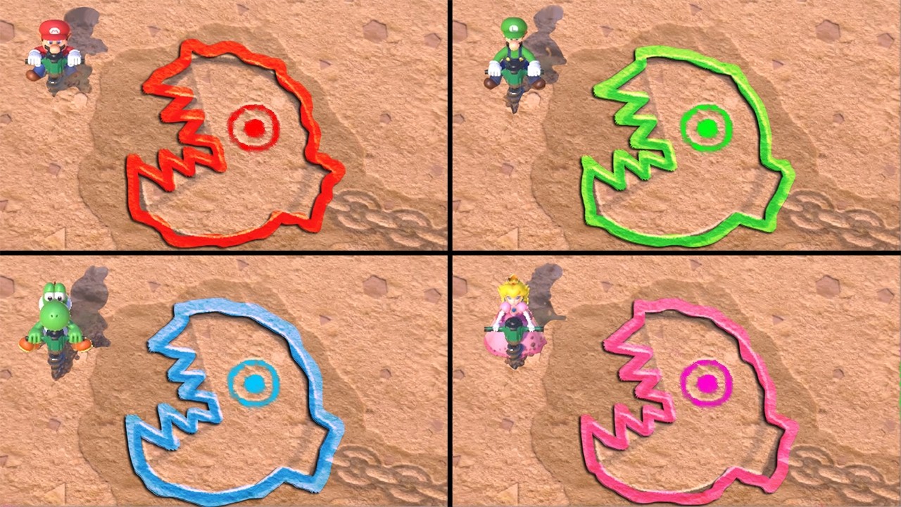 Mario Party Superstars Minigames - Luigi Vs Yoshi Vs Peach Vs Mario (Master Difficulty)
