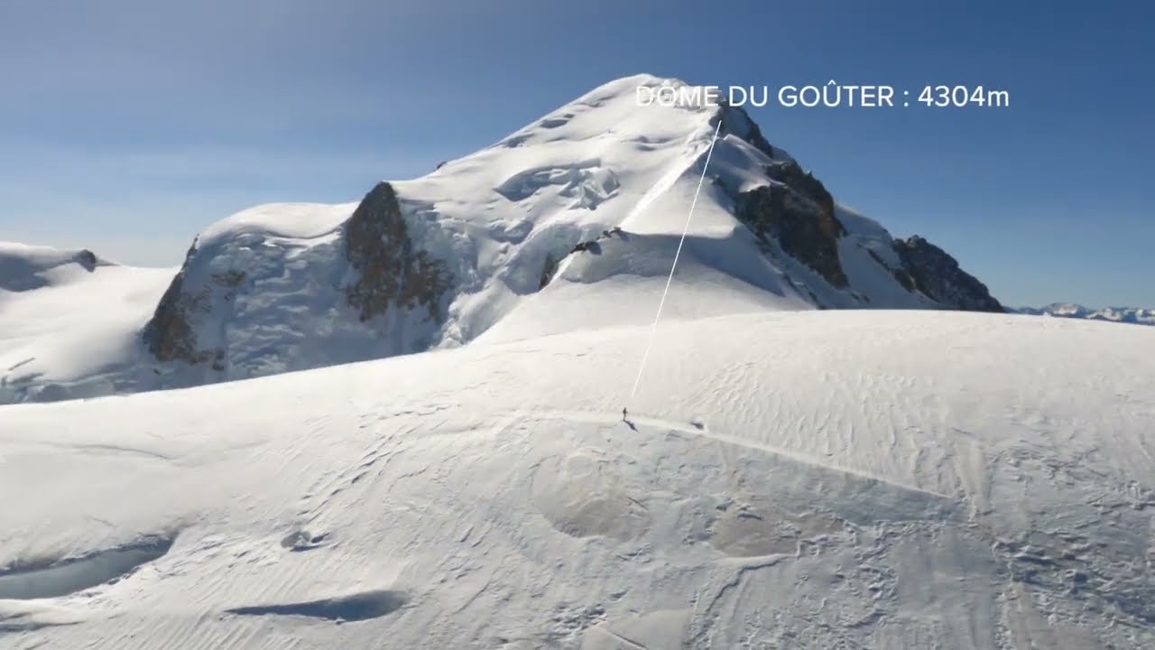 FIRST SKI BASE JUMP OFF AIGUILLE DU GOÛTER