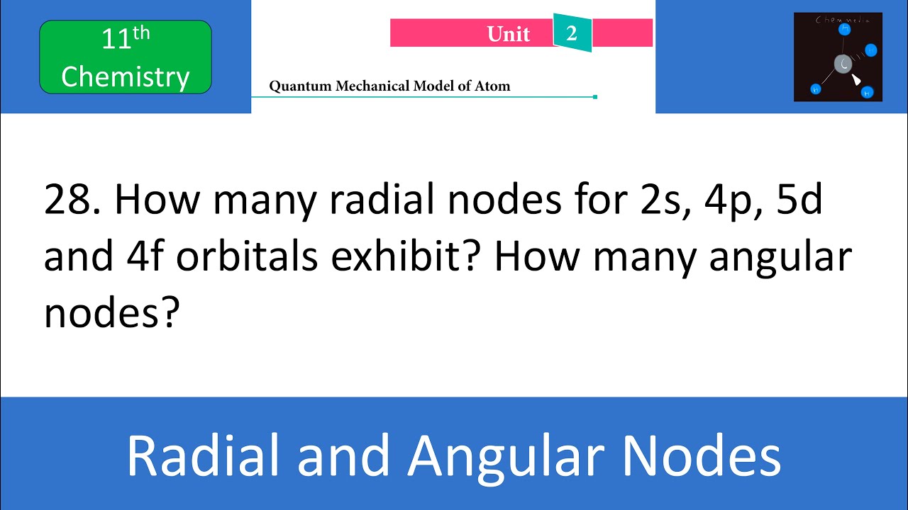 How many radial nodes for 2s, 4p, 5d and 4f orbitals exhibit? How many angular nodes?