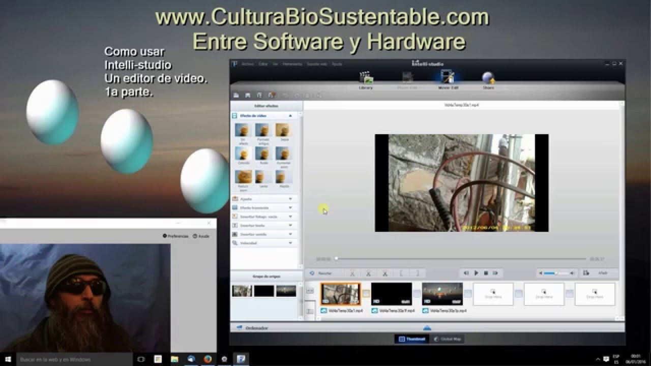 Edici&oacute;n de video en Windows 10 con Intelli-studio. 1a parte instructivo o tutorial en espa&ntilde;ol.