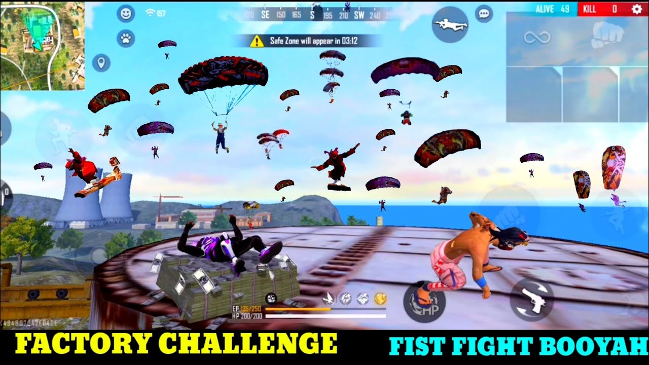 GARENA FREE FIRE FACTORY KING GAME PLAY- FF FIST FIGHT ON FACTORY ROOF - NEW FACTORY 2021 PRO PLAYER