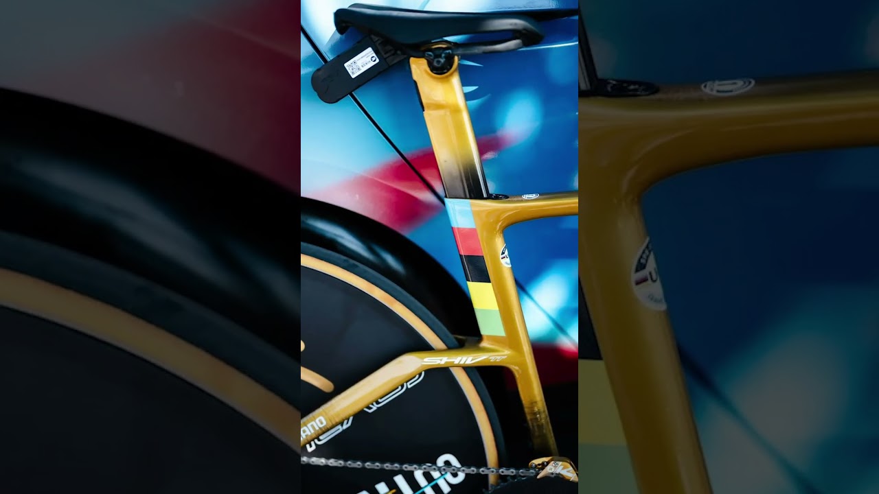 Remco Evenepoel&rsquo;in altın rengi S-Works Shiv TT&rsquo;si