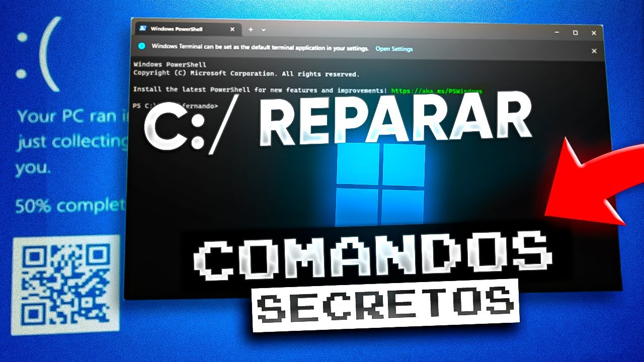 Como REPARAR Windows con COMANDOS en 2024/ Pantalla Azul  / Error de Windows