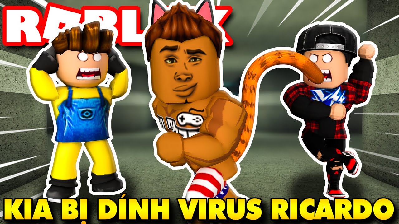 Roblox | TEAM LẦY DÍNH VIRUS BIẾN THÀNH ANH DA ĐEN RICARDO QUẦN XÀ LỎN - Ricardofication | KiA Phạm