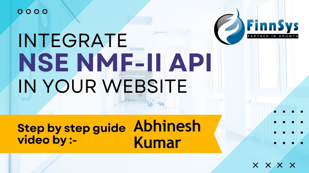 Training | NSE NMF II | Best use case scenario for NSE NMF -|| API