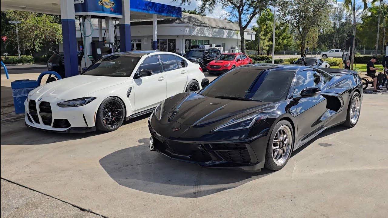 Головки блока цилиндров/распредвалы Corvette C8 2022 года выпуска FBO E85 против BMW M3 Competiti...