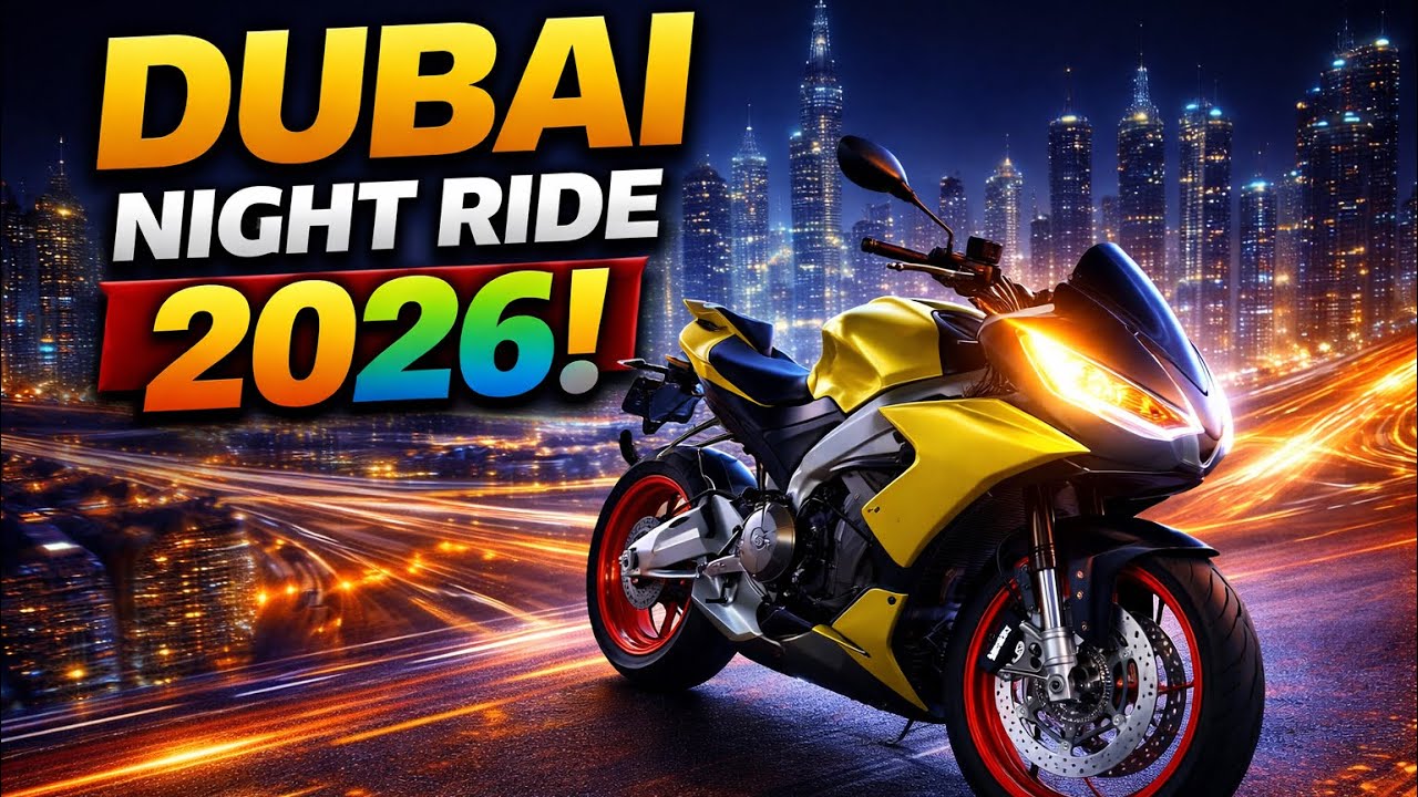 Night Ride In Dubai on Aprillia Tuono 660