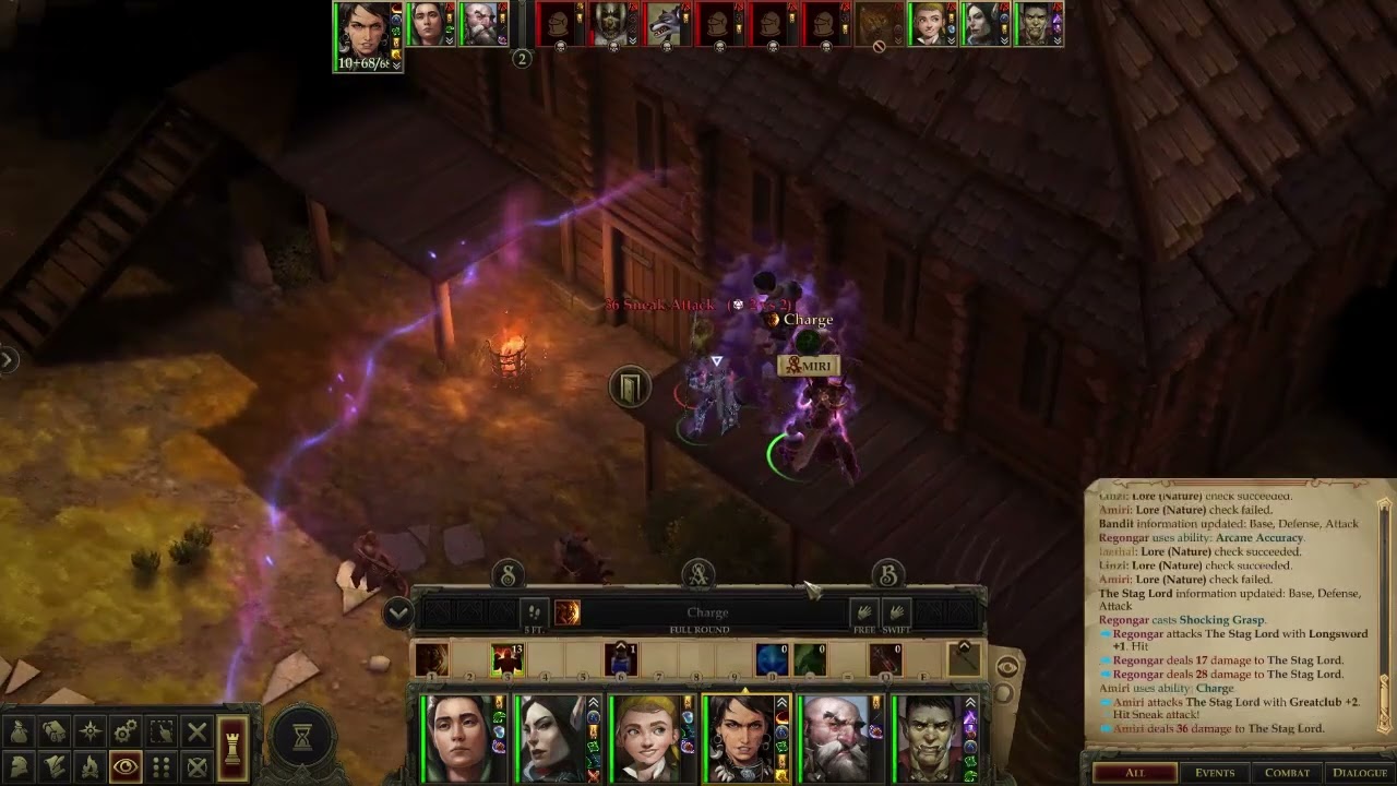 Pathfinder Kingmaker Unfair - Stag Lord lvl 5 (turn based)
