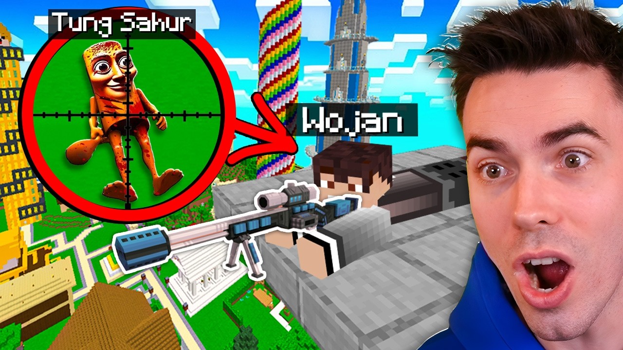 SNIPER vs TUNG TUNG SAHUR, TRALALERO TRALALA w Minecraft!