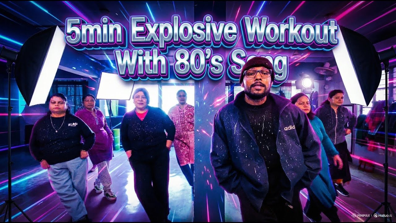 5min Explosive Workout With 80's Songs | Niteesh || Mayuri Dance & Fitness  Academy || #dance #2026