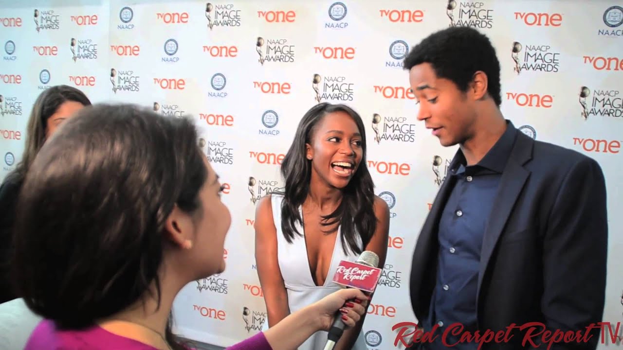 Aja Naomi King & Alfred Enoch at the 46th NAACP Image Awards Nominations  #naacpimageaward