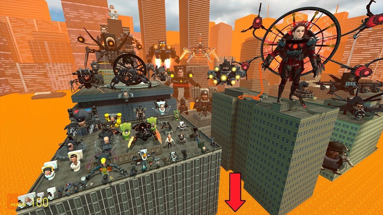 Spartan Kicking Skibidi Toilet in The Lava City | Garry's Mod