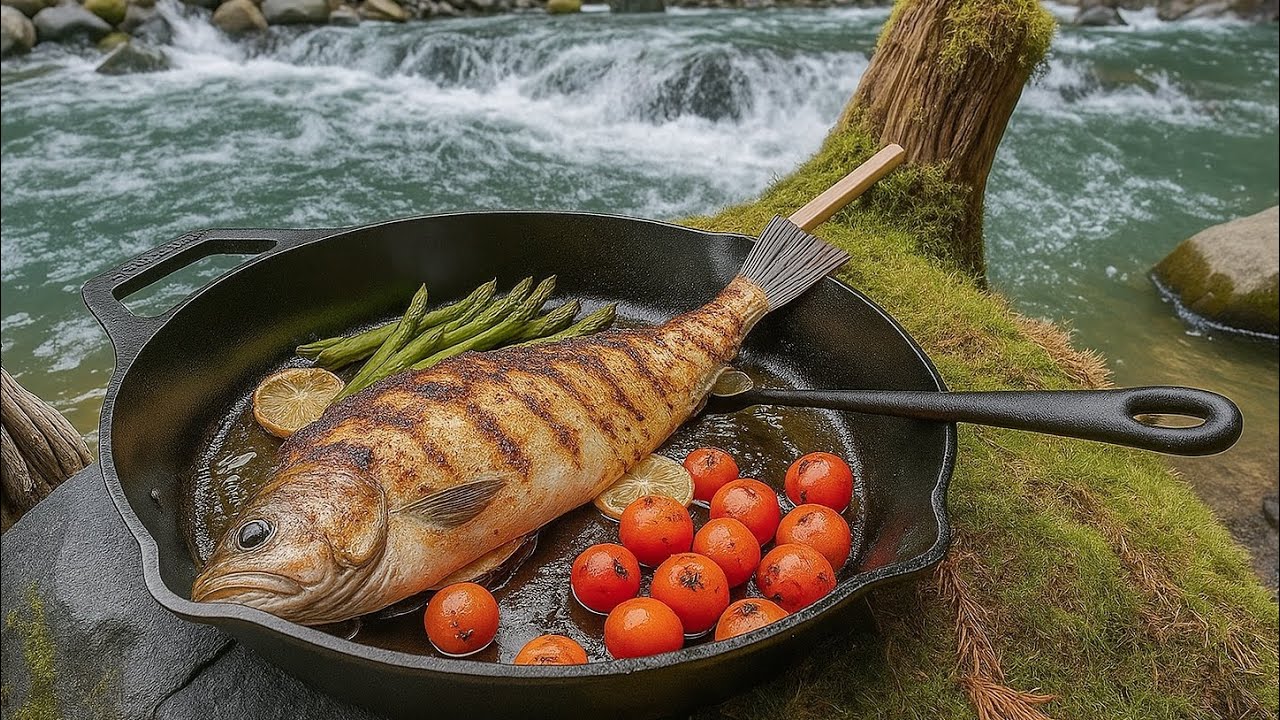 Fresh Fish from River to Fire! The Most Satisfying Cooking You'll🔥🦈