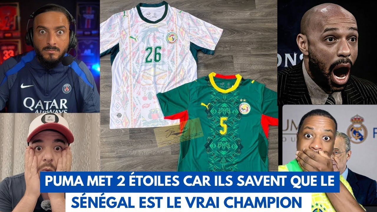 🚨POL&Eacute;MIQUE: LE S&Eacute;N&Eacute;GAL 🇸🇳D&Eacute;VOILE SES NOUVEAUX MAILLOTS AVEC 2 ETOILES 🌟🌟