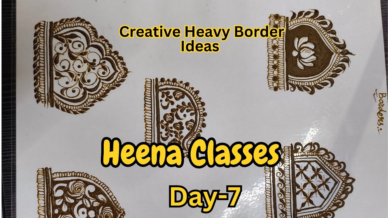 Heena classes Day-7 / Creative heavy borders ideas 💡