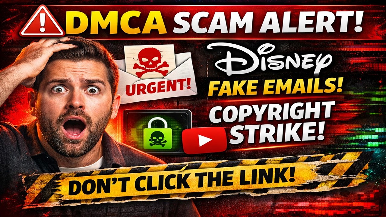 YouTube DMCA Scam EXPOSED 🚨 Fake Copyright Emails Pretending to Be Disney & YouTube!