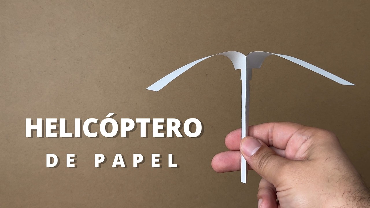 HELICÓPTERO de papel vuela espectacular. MUY FÁCIL