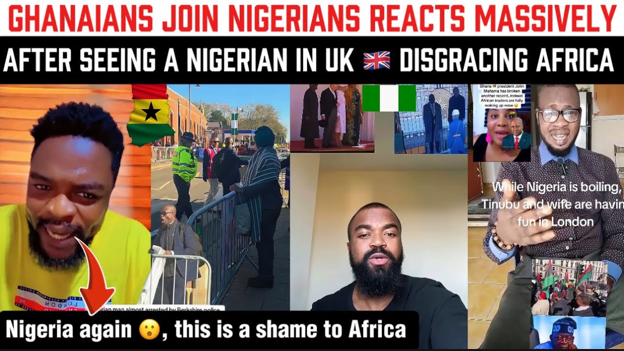 Ghanaians joins Nigerians Reacts Massively After Seeing  a Nigerian in uk disgracing Africa 🇬🇭🇳🇬