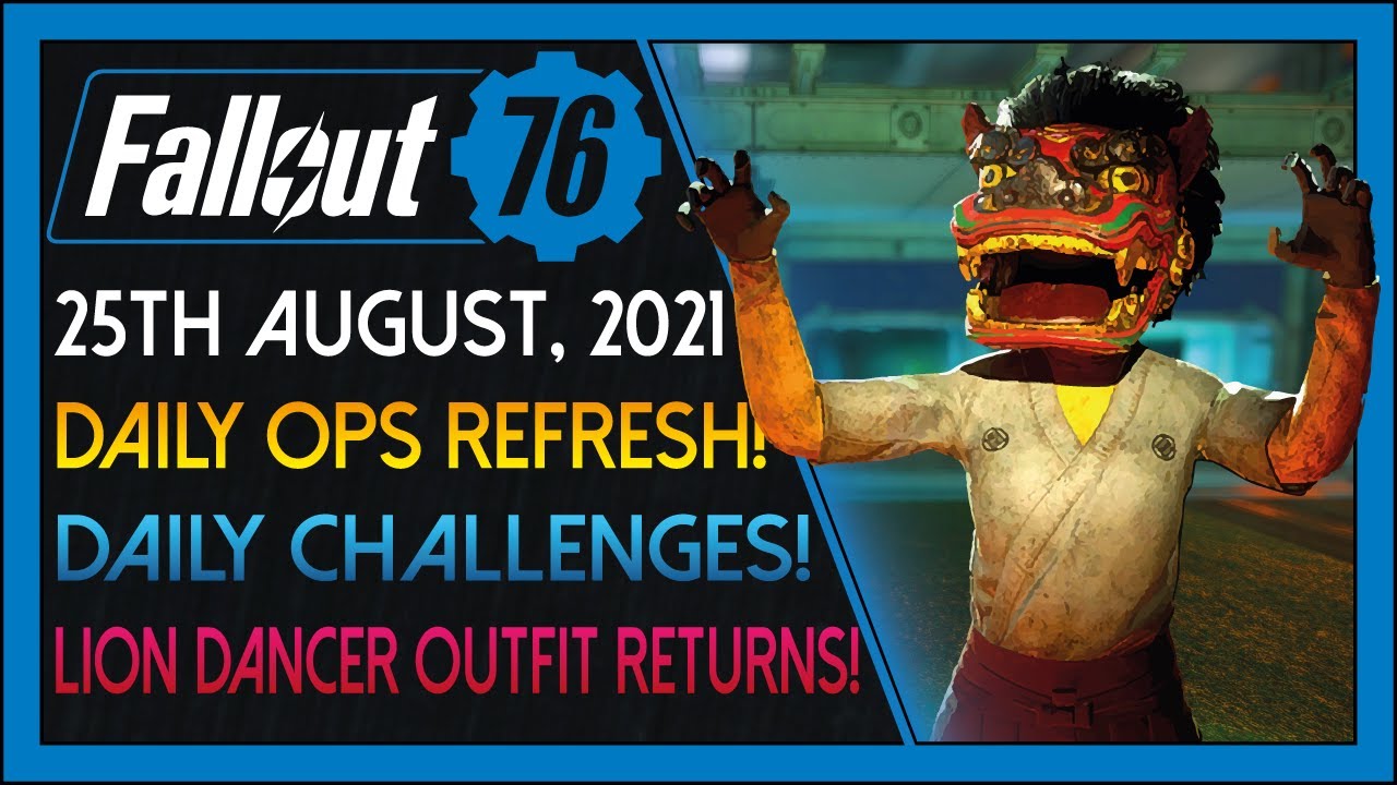 Fallout 76: Daily News! [25th August, 2021] - Store Update, Daily Challenges and Daily Ops Refresh!