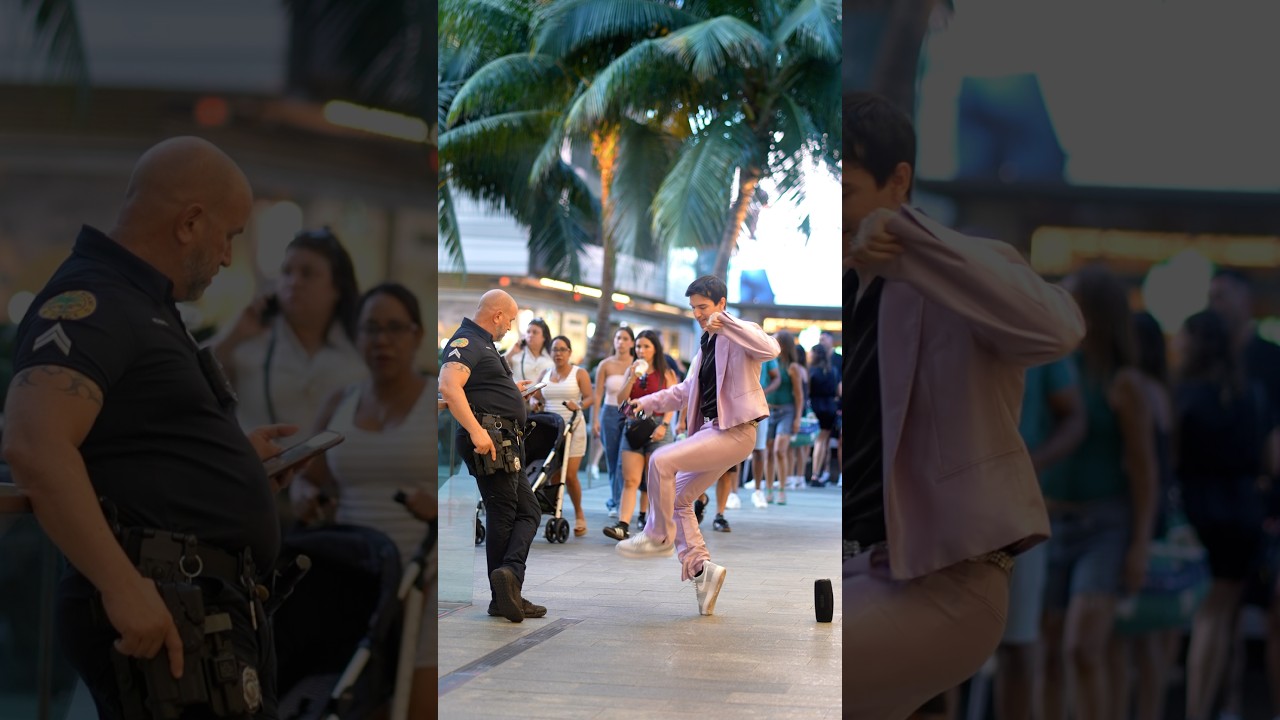 Dance battling cops across the city 🤣😎