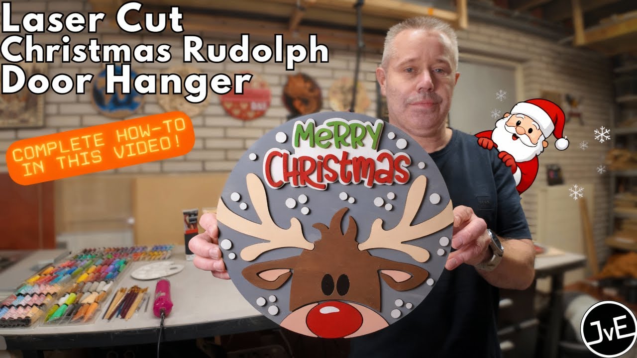 Дверная вешалка Rudolph с лазерной резкой