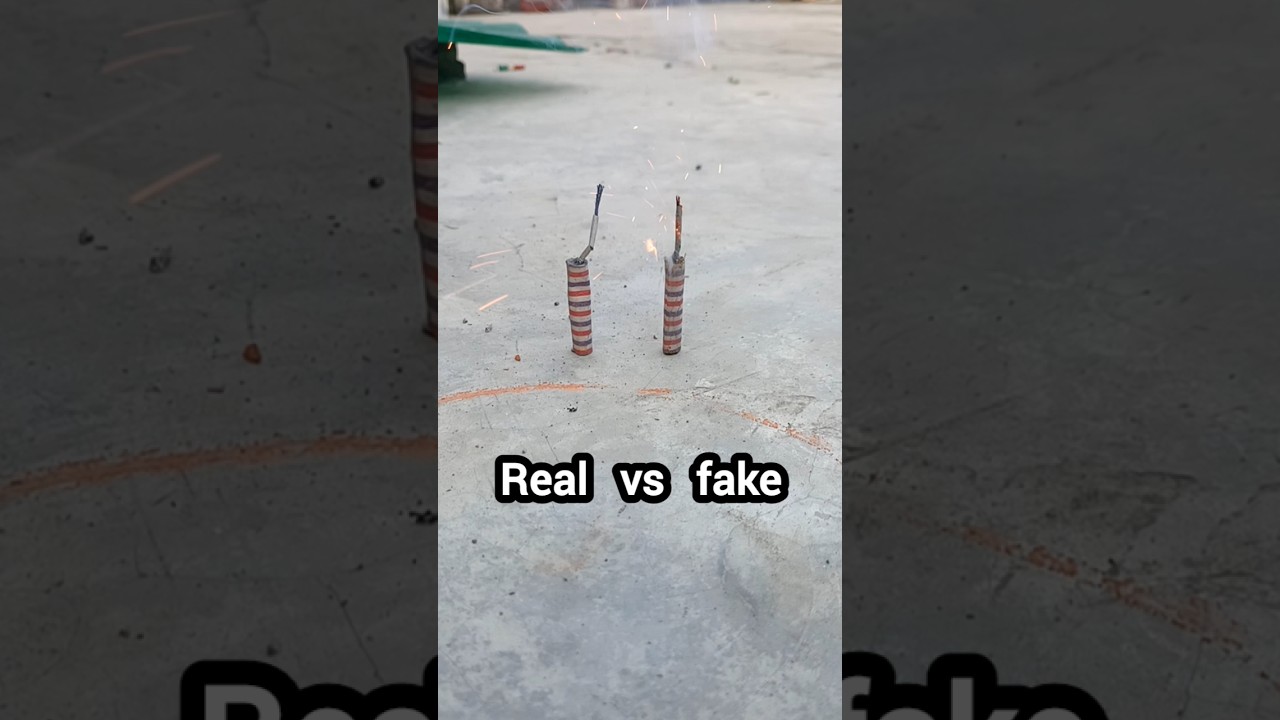 Real vs fake bijli bomb #shorts #diwali #experiment #bijlibomb #crackers