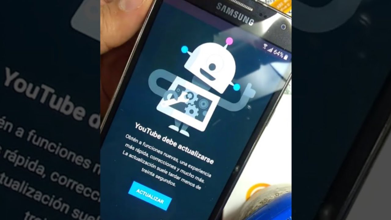 Solucion cuando pide actulizar Youtube al querer quitar la cuenta google