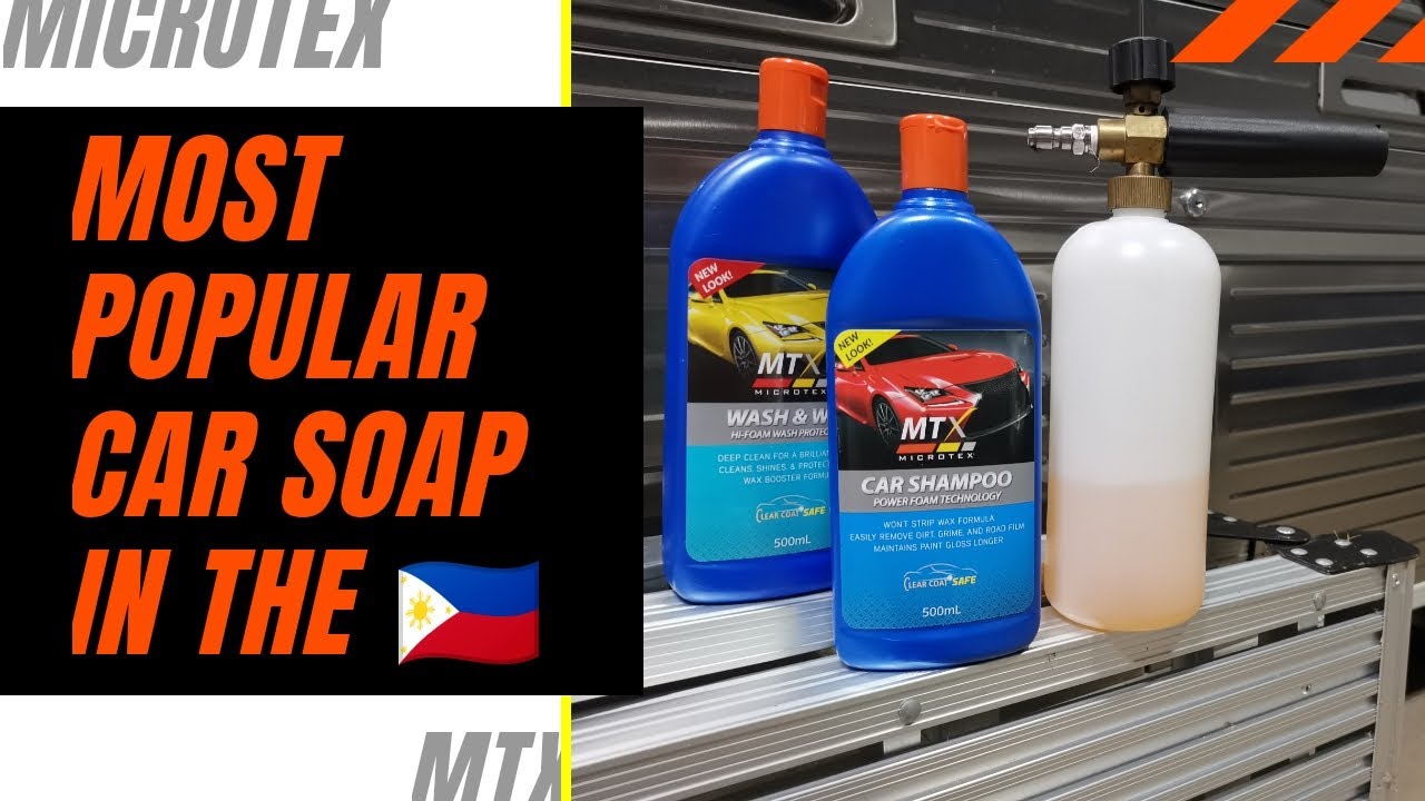MICROTEX Car Shampoo in a Foam Cannon | MTX Car Shampoo & MTX Wash & Wax