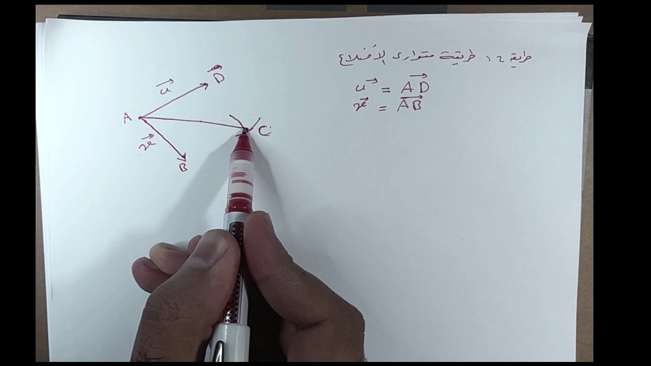 جمع وطرح شعاعين ( وحدة 3 هندسة قسم 2عاشر ).