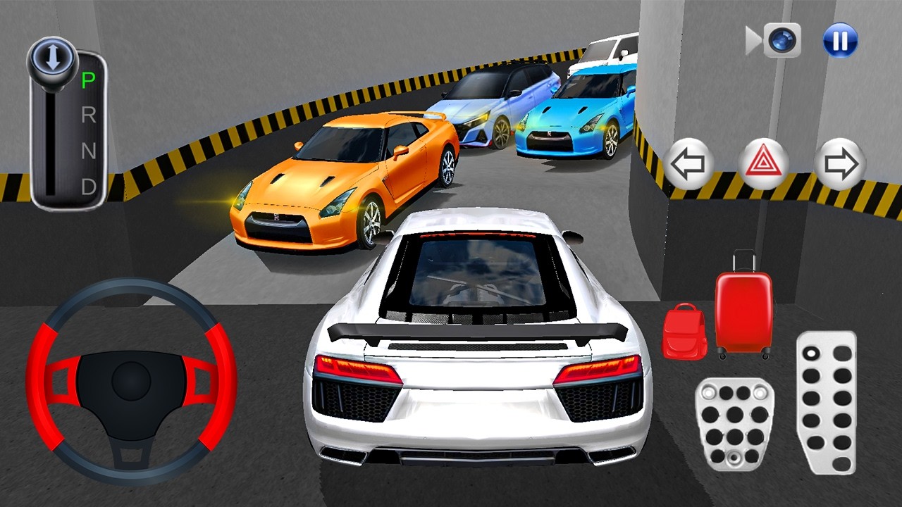 🚘New White Audi car Stuck in Parking Garage🚗 - 3D Driving Class Game - Сar Game