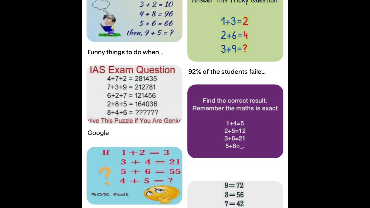 Math puzzles brain test // mathematics#mathematics#love#puzzlegame#pubgmobile