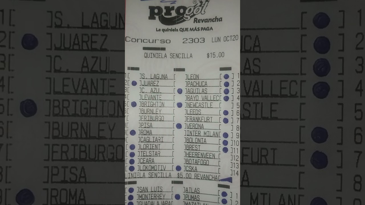 PROGOL REVANCHA 2303, MUCHA SUERTE PARA TODOS🍀🍀🍀🍀🍀🍀🍀🍀💰💰💰💰💰💰💰⚽⚽⚽⚽⚽⚽⚽