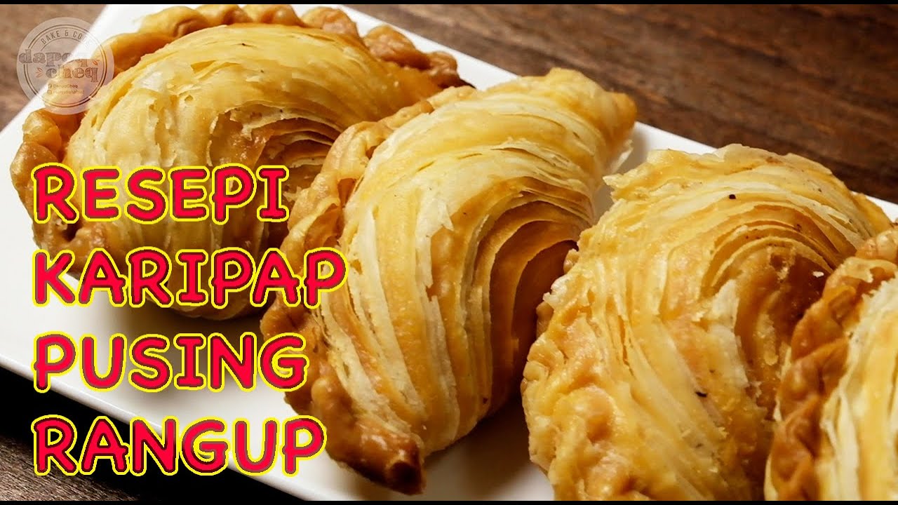 RESEPI KARIPAP PUSING RANGUP | SPIRAL CURRY PUFF RECIPE | TUTORIAL STEP BY STEP | KONGSI RESEPI